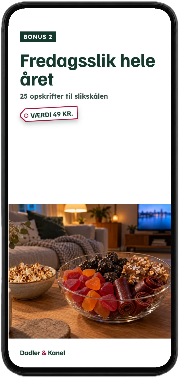 Forsiden af bonussen Fredagsslik hele året på en mobil